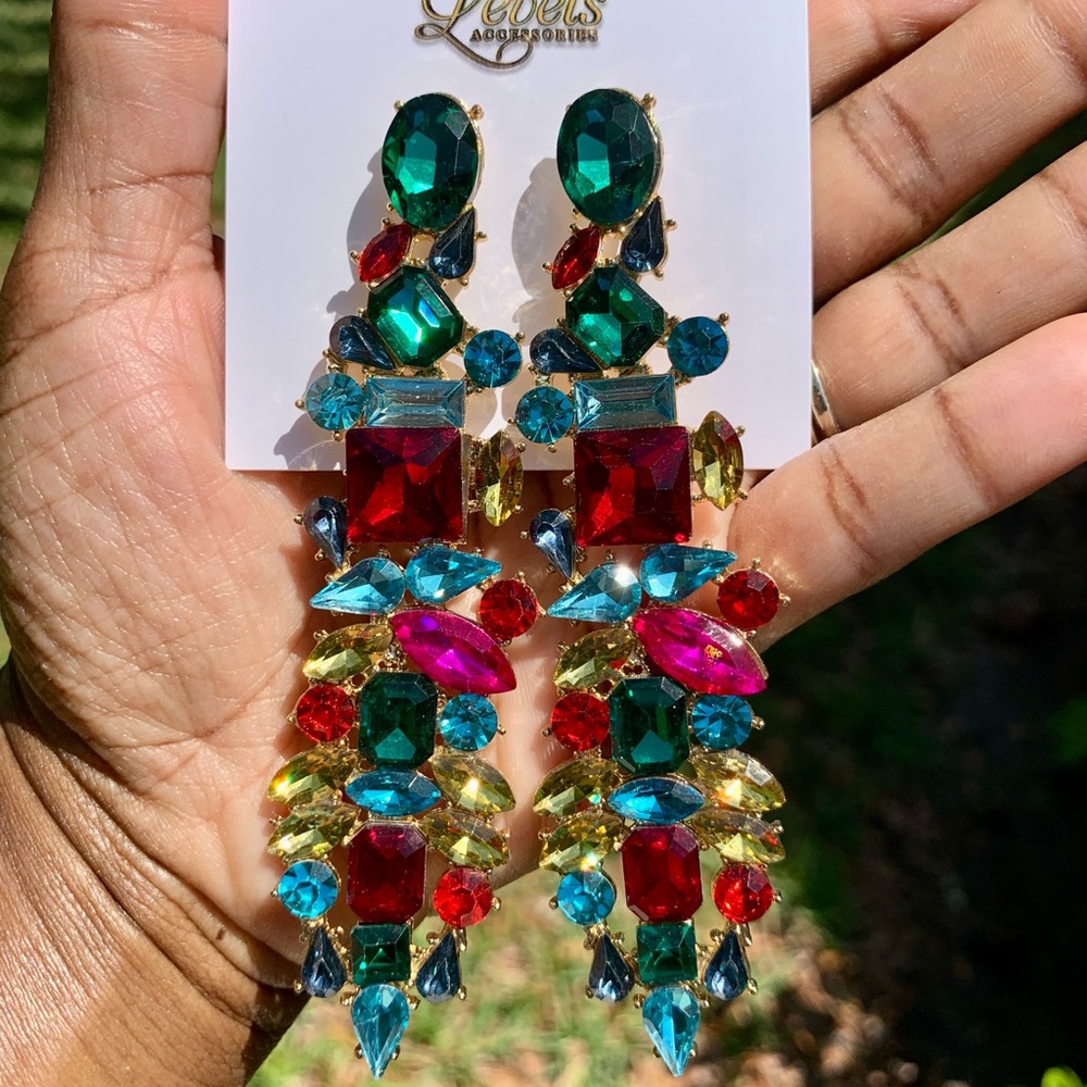 Multi-Color Statement Earrings